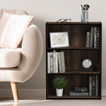 Furinno PASIR Book Shelf, 3-Tier Bookshelf, Storage Shelves Bookcase, 9.7 x 23.7 x 31.5, for Living Room, Bedroom, Home Office, Plain White