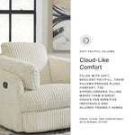 Signature Design by Ashley Tie-Breaker Swivel Glider Recliner, 2 Bolster Pillows, Hidden Storage, Fabric Upholstery, 41.38" W x 40.25" D x 39.75" H, Light Gray