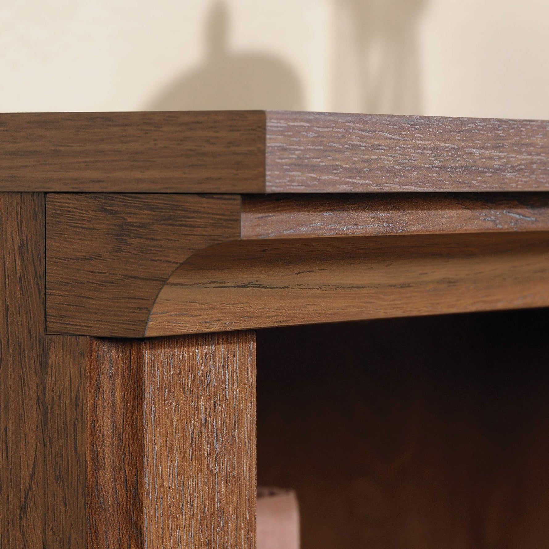 Sauder 2 Tier Book Shelf Wooden Bookcase Multipurpose Bookshelf for Home Office, Living Room, in Salt Oak