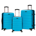 Rockland Melbourne Hardside Expandable Spinner Wheel Luggage, Checked Large 28", Black