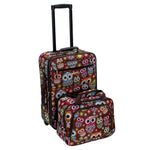 Rockland Fashion Softside 2 Piece Luggage Set, Expandable, (14" Tote/19" Upright), Purple