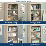 Sauder Select 5-Shelf Bookcase, Chalked Chestnut Finish