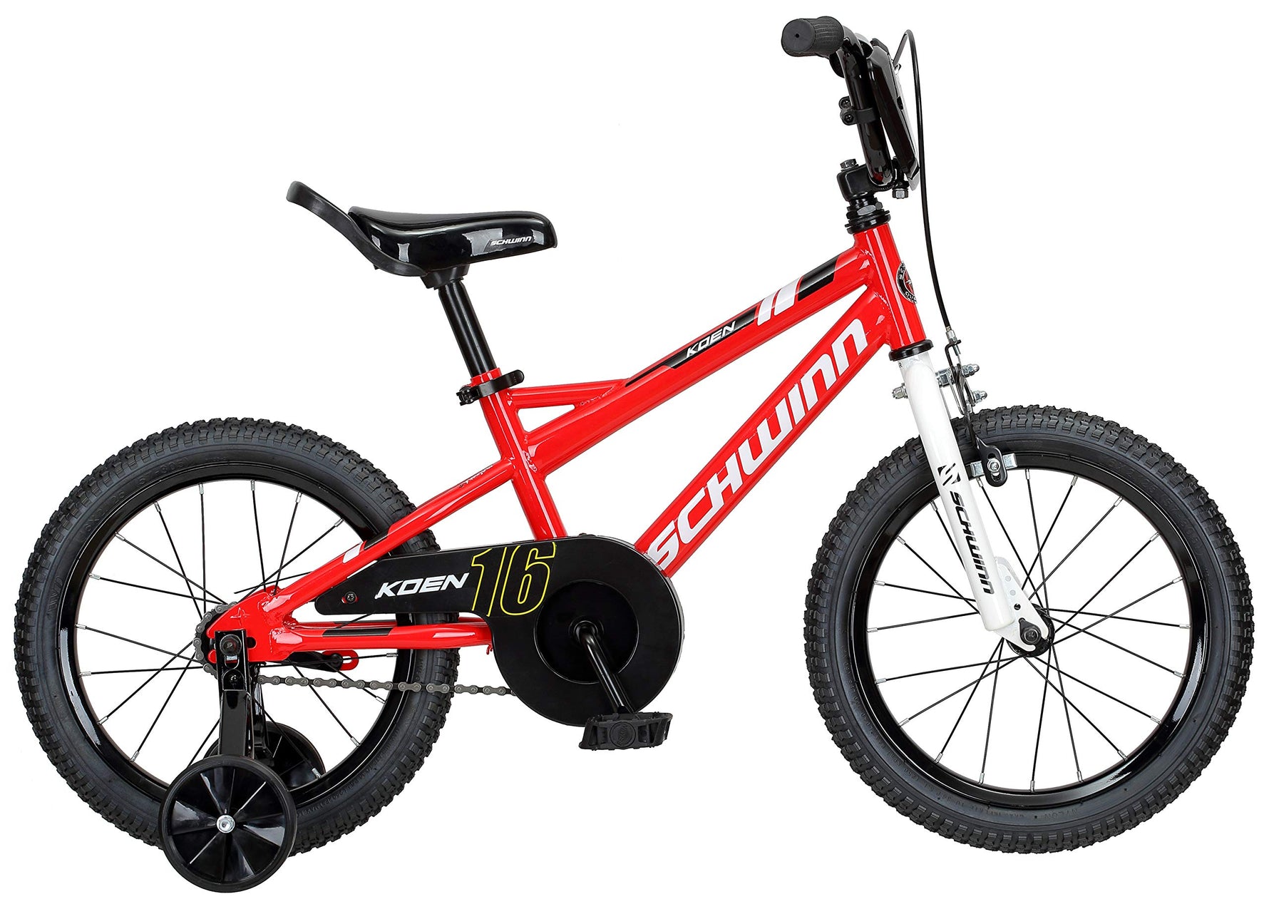 Schwinn Koen Bike, 16 Inch Bike for Kids Ages 3-7, SmartStart Ergonomic Design for Kids, Adjustable Seat Grows with your Child, Rear Coaster Brake and Front Caliper Brake, Training Bicycle