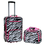 Rockland Fashion Softside 2 Piece Luggage Set, Expandable, (14" Tote/19" Upright), Purple