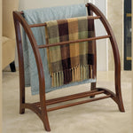 Winsome Wood Quilt Rack With 3 Rungs, Antique Walnut (94036)