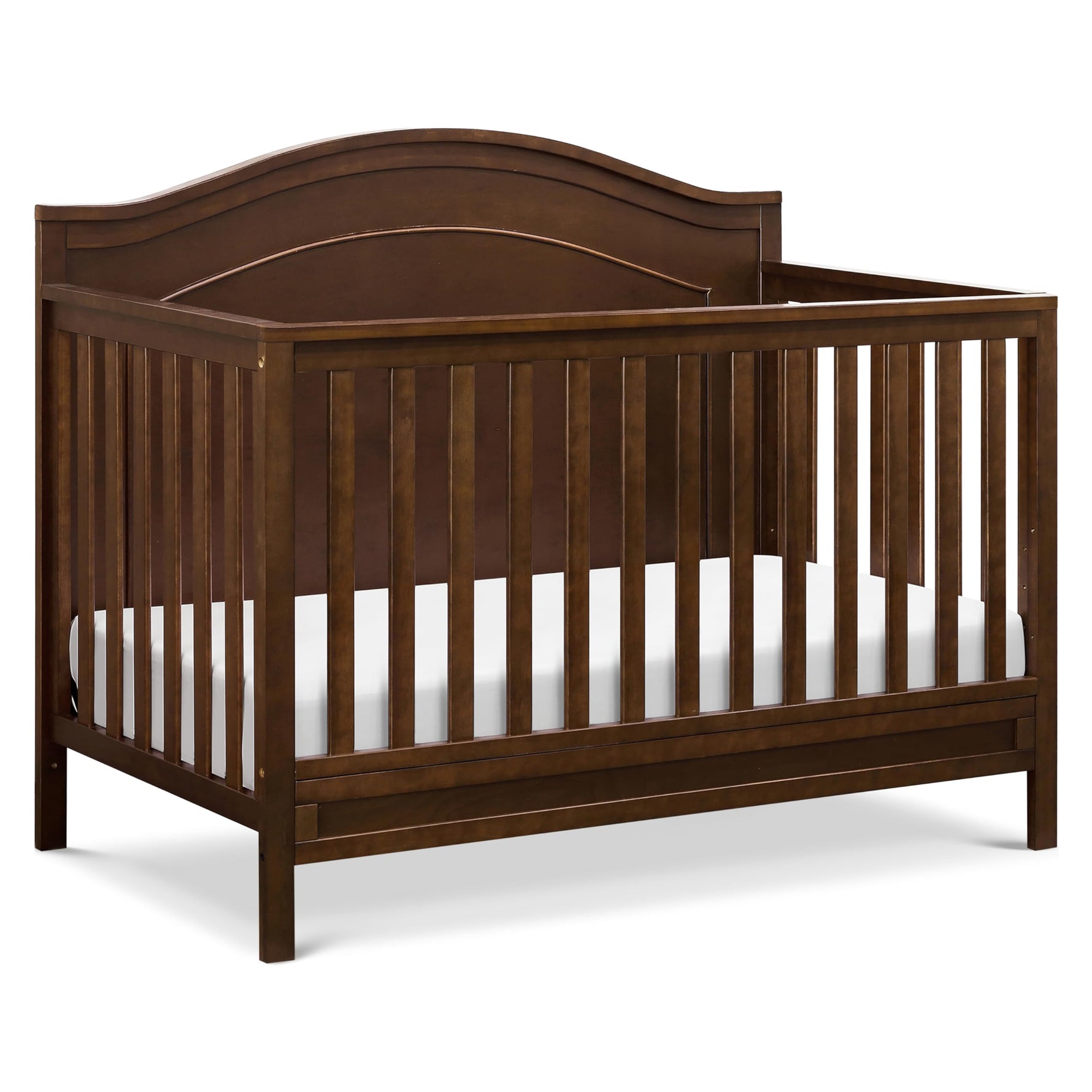 Davinci Charlie 4-in-1 Convertible Crib - GREENGUARD Gold Certified - Converts from Baby Crib to Toddler Bed, Daybed, and Full-Size Bed Effortlessly - 4 Adjustable Heights - Wooden White Baby Bed