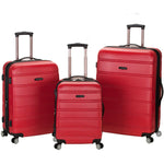 Rockland Melbourne Hardside Expandable Spinner Wheel Luggage, Checked Large 28", Black