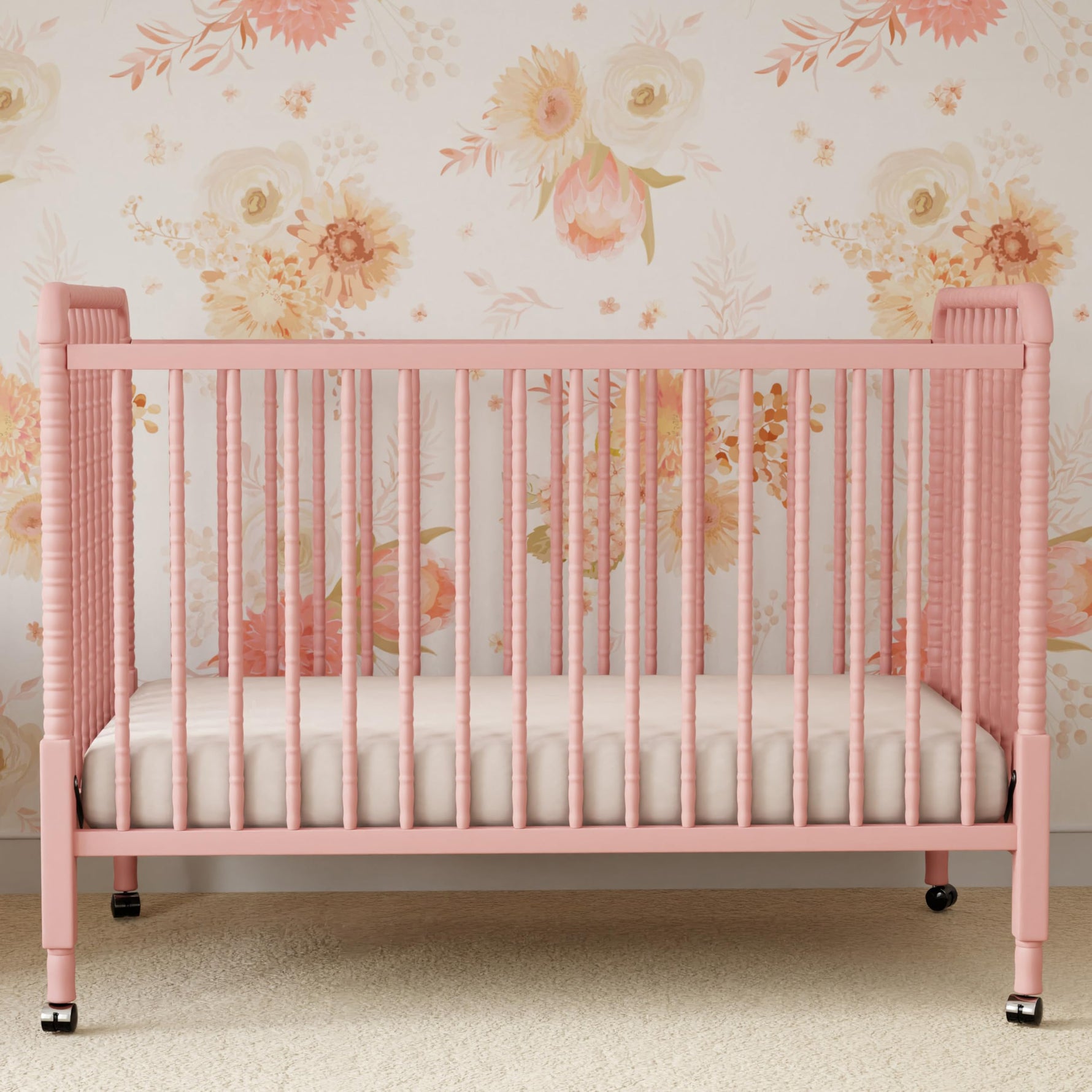 daVinci Jenny Lind 3-in-1 Baby Crib Convertible to Toddler Bed, Daybed - Easy to Assemble - GREENGUARD Gold Certified - 4 Adjustable Mattress Heights, Conversion Kit Sold Separately - White