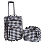 Rockland Fashion Softside 2 Piece Luggage Set, Expandable, (14" Tote/19" Upright), Purple