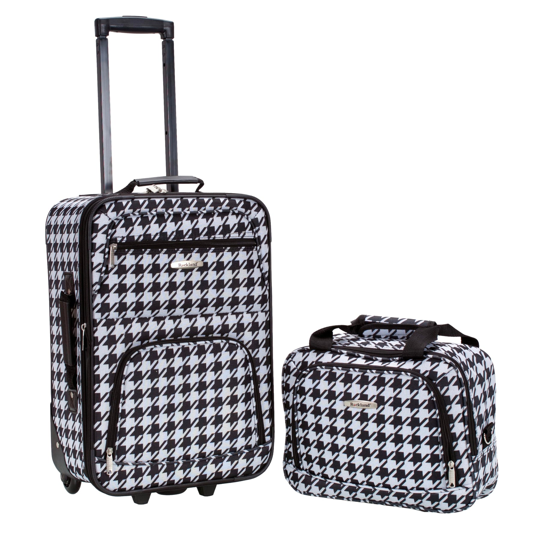 Rockland Fashion Softside 2 Piece Luggage Set, Expandable, (14" Tote/19" Upright), Purple