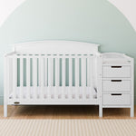 Graco Benton 5-in-1 Convertible Crib – GREENGUARD Gold Certified, Converts from Baby Crib to Toddler Bed, Daybed and Full-Size Bed, Fits Standard Full-Size Crib Mattress (White)
