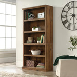 Sauder 5-Shelf Split Bookcase/ Book shelf, Oiled Oak finish