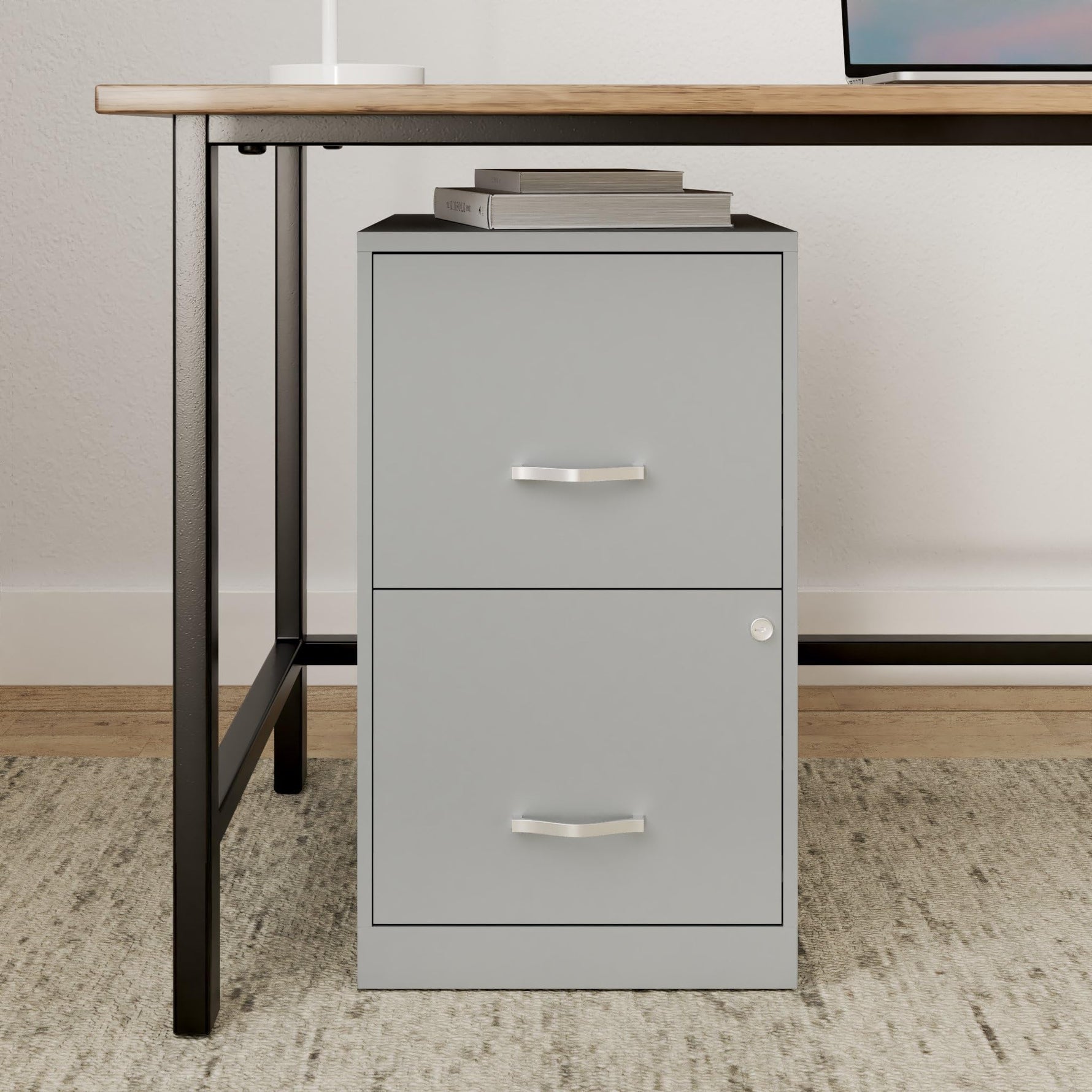 NuSparc 2 Drawer Locking Filing Cabinet | Pre-Assembled Steel Construction | Space-Saving Design is Perfect for Home and Small Office | Letter-Size | Assembled in North America
