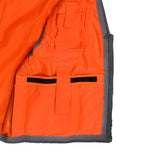 Radians SV55 Class 2 Heavy Woven Two Tone Engineer Vest with Padded Neck to Support Extra Weight in Cargo Pockets, Orange, 2X-Large