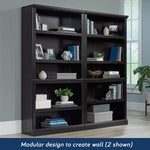 Sauder 5-Shelf Split Bookcase/ Book shelf, Oiled Oak finish