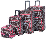 Rockland Fashion Softside 2 Piece Luggage Set, Expandable, (14" Tote/19" Upright), Purple
