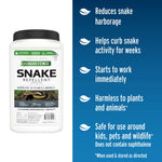 Liquid Fence Snake Repellent Granules, Safe Around Kids and Pets When Used & Stored as Directed, Keep Snakes Out of Garden, Patio and Backyard, 2 lb