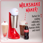 Nostalgia Two-Speed Electric Milkshake Maker and Drink Mixer, Includes 16-Ounce Stainless Steel Mixing Cup & Rod, Jade Green