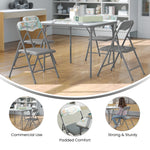 Flash Furniture Mindy Kids 5-Piece set Folding Square Table and Chairs Set for Daycare and Classrooms, Children's Activity Table and Chairs Set, Multicolor