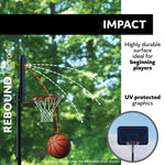 Lifetime Portable Basketball Hoop, Height Adjustable 7.5-10 Ft, Impact 44 Inch Backboard