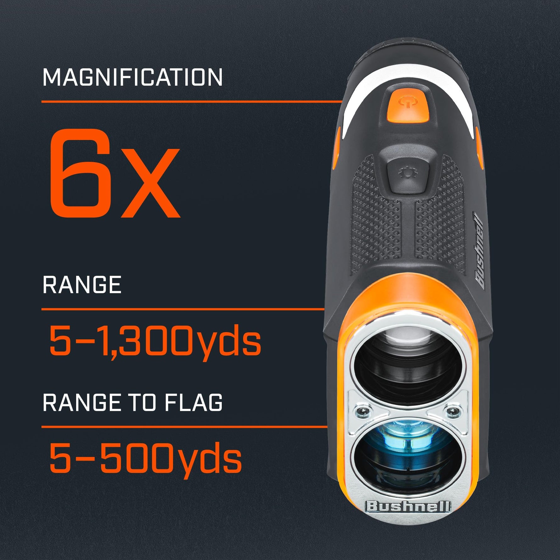 Bushnell Golf Tour V6 Shift Laser Rangefinder with Slope Compensation, 1300-Yard Range, Flag Lock Vibration, Magnetic Cart Mount, 6X Magnification, Waterproof – Tournament Legal
