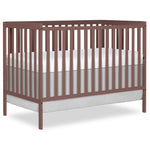 Dream On Me Synergy 5-in-1 Convertible Full-Size Baby Crib with Toddler, Day & Full Bed Conversion in White, GreenGuard Gold & BSA, 3 Mattress Heights, Sustainable Pinewood
