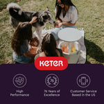 Keter Go Bar 4.2 Gallon Portable Beer and Wine Cooler with Handle and Pop Up Outdoor Table Perfect for Your Patio, Picnic, and Beach Accessories, Green