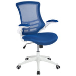 Flash Furniture Kelista Mid-Back Swivel Office Chair with Adjustable Seat Height, Ergonomic Mesh Desk Chair with Flip-Up Armrests, Black