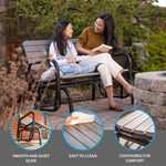 Lifetime 60361 Outdoor Swing Glider Bench, Storm Dust