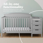 Graco Benton 5-in-1 Convertible Crib – GREENGUARD Gold Certified, Converts from Baby Crib to Toddler Bed, Daybed and Full-Size Bed, Fits Standard Full-Size Crib Mattress (White)