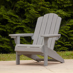 Keter Kiawah Adirondack Chair, Weather‑Resistant Resin Outdoor Patio Chair, Ergonomic Design, All‑Weather Seating for Garden, Deck & Backyard, Grey