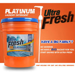 Ultra Fresh 6X Platinum 5 Gallon Liquid Laundry Detergent, Concentrated Laundry Soap with Deep Cleaning Power for Washing Machine, Original Blue