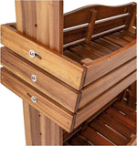 Seville Classics Acacia Wood 3-Tier Vertical Garden Planter
