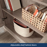 Sauder Miscellaneous Storage 5-Shelf/Book Shelf 2-Door Bookcase, Glacier Oak Finish
