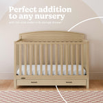 Graco Benton 5-in-1 Convertible Crib – GREENGUARD Gold Certified, Converts from Baby Crib to Toddler Bed, Daybed and Full-Size Bed, Fits Standard Full-Size Crib Mattress (White)