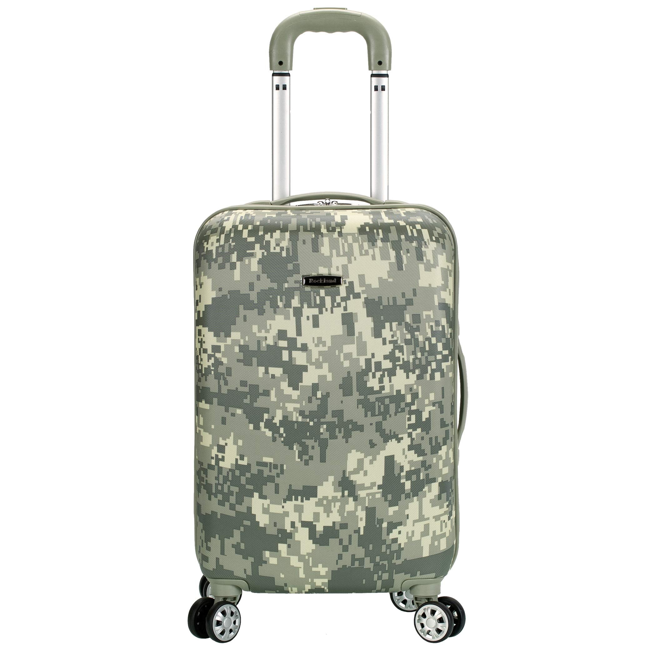 Rockland Safari Hardside Spinner Wheel Luggage, CAMO, Carry-On 20"
