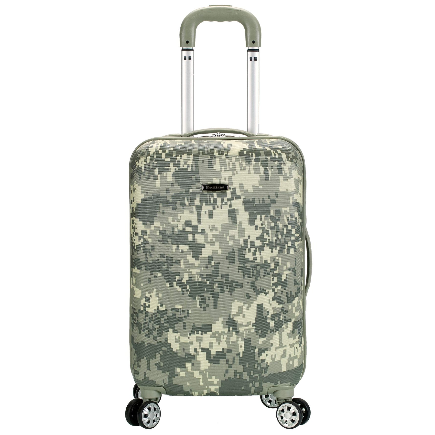 Rockland Safari Hardside Spinner Wheel Luggage, CAMO, Carry-On 20"