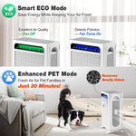 KNKA Air Purifier for Home Bedroom Large Room Up to 1,695 Ft² in 1 Hr, HEPA Air Cleaner with Washable Pre-Filter, AQI Display, ECO Mode, Sleep Mode, Pet Mode for Pets, Dust, Pollen, APH4000
