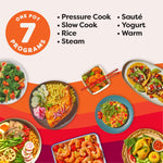 Instant Pot 4QT RIO Mini 7-in-1 Multi-Cooker, Pressure Cooker, Slow cook, Sauté, Steam, Rice Maker, Yogurt, & Warmer, Rosewater, 4 Quarts