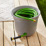 Suncast 300 ft. Decorative Resin 5 Gallon Hose Storage Pot 4-Pack, Gray Speckle, CPLHPL100