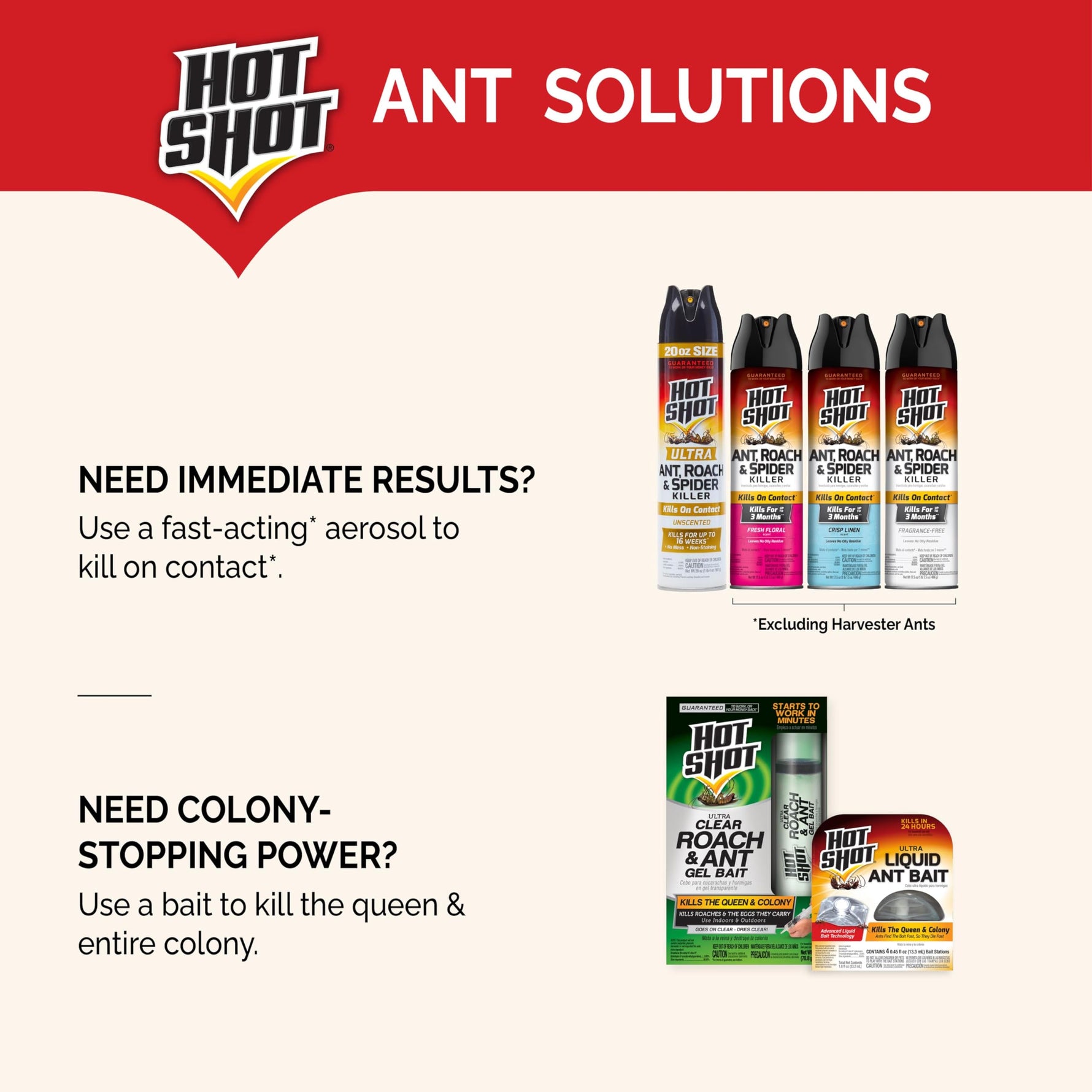 Hot Shot Ultra Liquid Ant Bait, Advanced Liquid Bait Technology Kills Common Household Ants Fast With No Drips Or Spills, 4 Count, Pack of 1