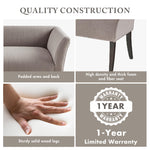 Madison Park Accent Bench, Upholstered with Nailhead Trim, & Padded Seat Entryway Bench Small, End of Bed Bench with Back, 49.5" W x 19.25" D x 23" H, Grey