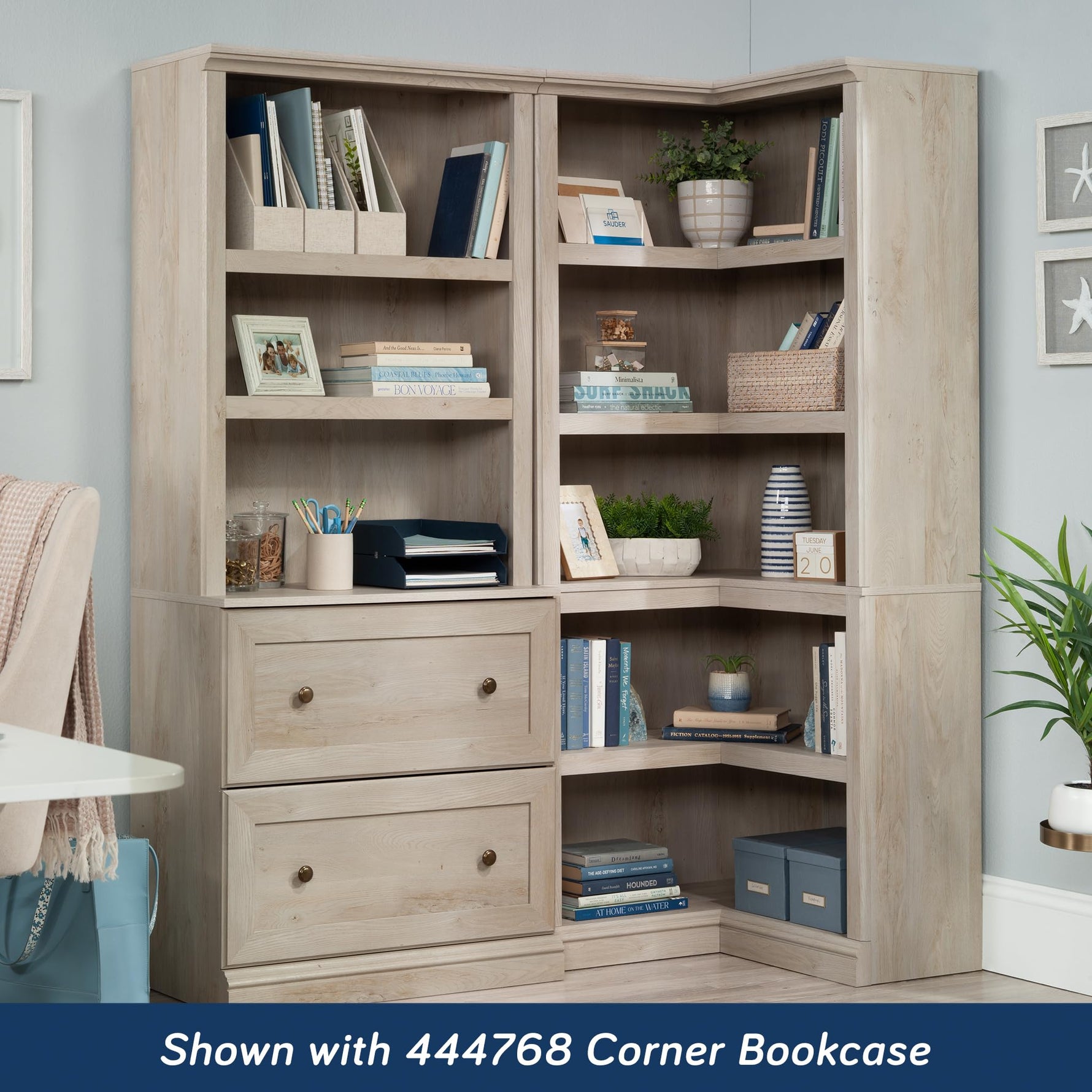 Sauder Miscellaneous Storage Library, in a Select Cherry Finish