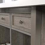 Sauder Craft Pro Series Durable Craft Work Table with Storage/Pantry cabinets, Mystic Oak Finish