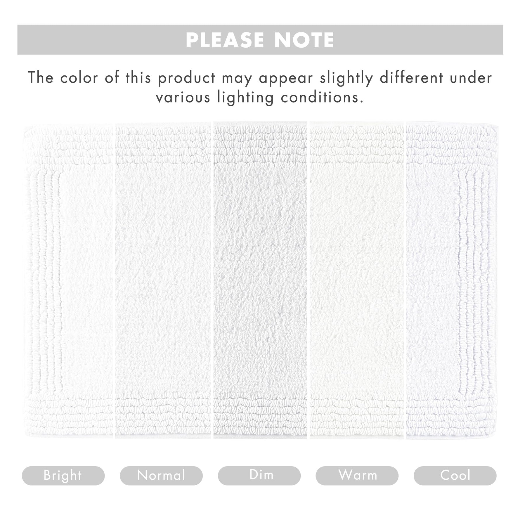 Madison Park Splendor Reversible 100% Cotton Tufted Bathroom Rug-3000 GSM Hotel Quality Luxurious Plush Medium Pile Bath Mat Absorbent, Quick Dry, Shower Room Décor, 21x34, White