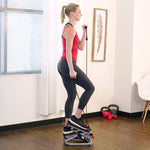 Sunny Health & Fitness Mini Steppers with Digital Monitor and Resistance Bands, Compact Low-Impact Cardio Machines for Home Workouts