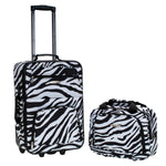 Rockland Fashion Softside 2 Piece Luggage Set, Expandable, (14" Tote/19" Upright), Purple