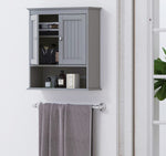 Spirich Bathroom Cabinet Wall Mounted with Doors, Wood Hanging Cabinet with Doors and Shelves Over The Toilet, Bathroom Wall Cabinet White