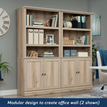 Sauder Miscellaneous Storage 5-Shelf/Book Shelf 2-Door Bookcase, Glacier Oak Finish