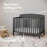 Graco Benton 5-in-1 Convertible Crib – GREENGUARD Gold Certified, Converts from Baby Crib to Toddler Bed, Daybed and Full-Size Bed, Fits Standard Full-Size Crib Mattress (White)